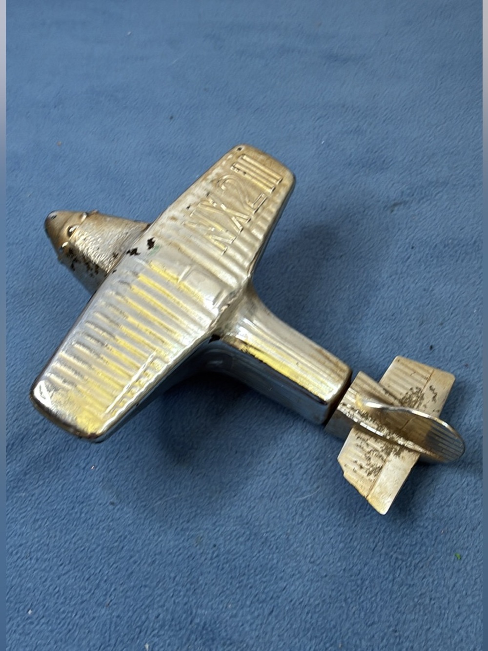 Avon Silver-Tone Metal Airplane Accent